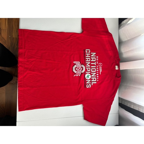 AAA Ohio State Buckeyes National Champions T-Shirt Football Red Large - Picture 1 of 4